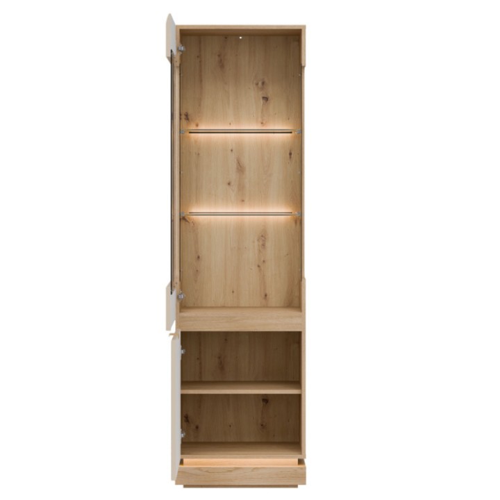 Milton Display Cabinet L/R in Cashmere Oak - J&B Furniture