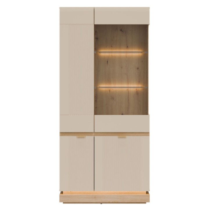 Milton Display Cabinet in Cashmere Oak - J&B Furniture