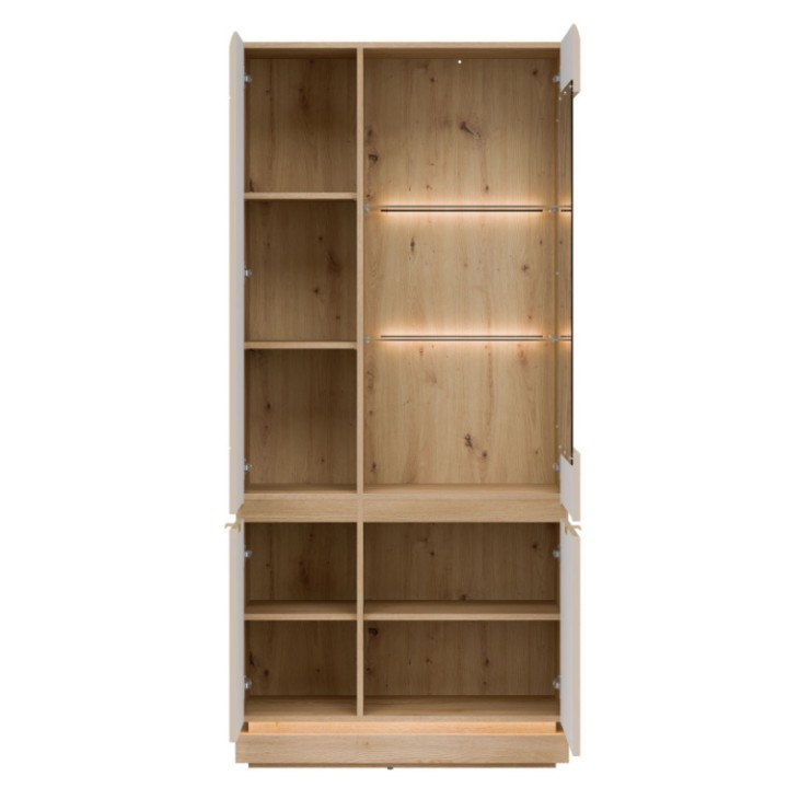 Milton Display Cabinet in Cashmere Oak - J&B Furniture