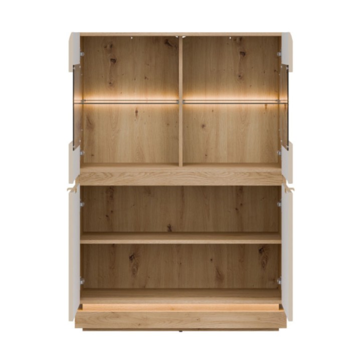 Milton Low Display Cabinet in Cashmere Oak - J&B Furniture