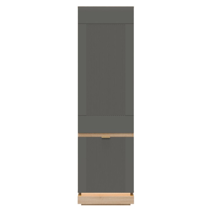 Milton Tall Cabinet in Grey Oak - J&B Furniture