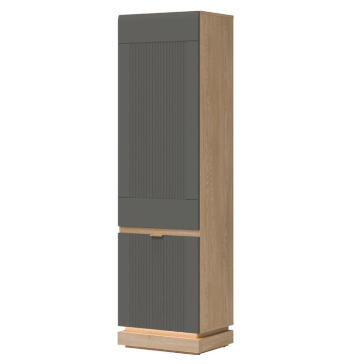 Milton Tall Cabinet in Grey Oak - J&B Furniture