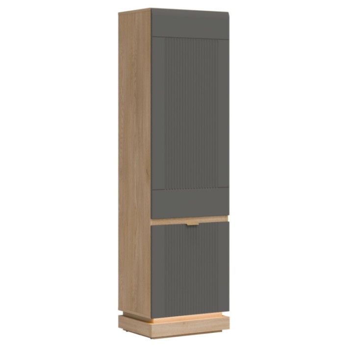 Milton Tall Cabinet in Grey Oak - J&B Furniture