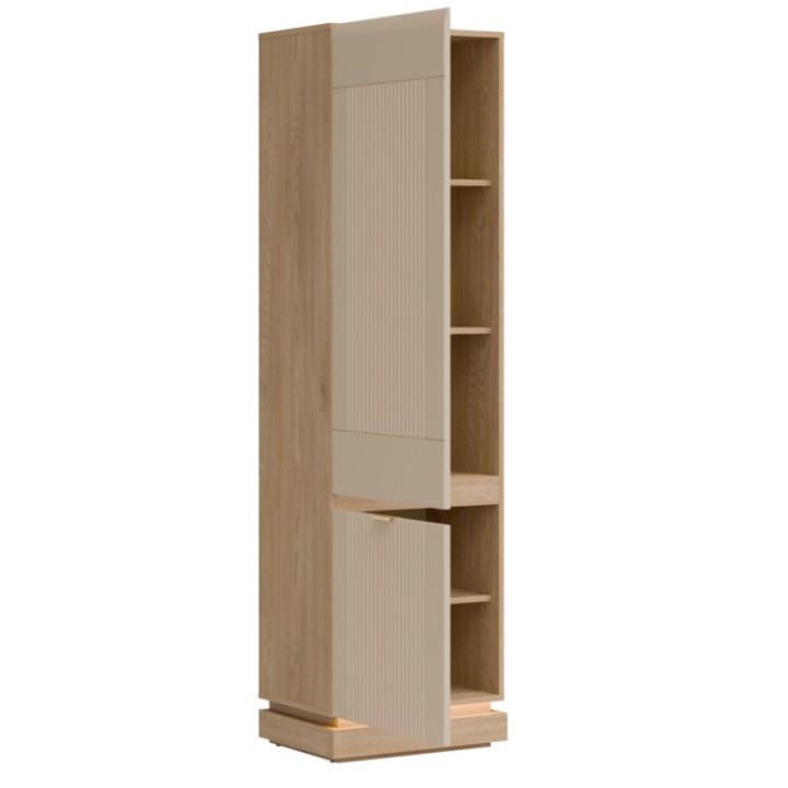 Milton Tall Cabinet in Cashmere Oak - J&B Furniture