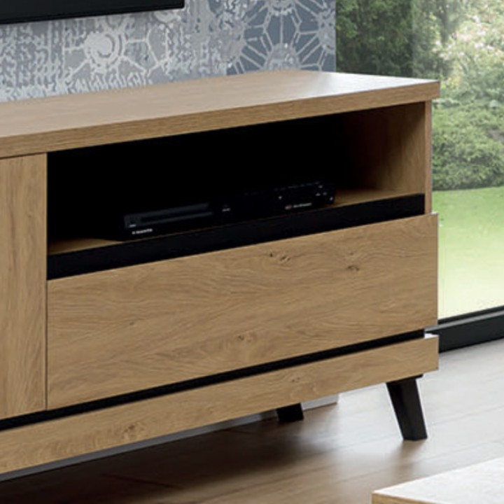 Modern Media Unit with Storage | Oak TV Unit Ireland