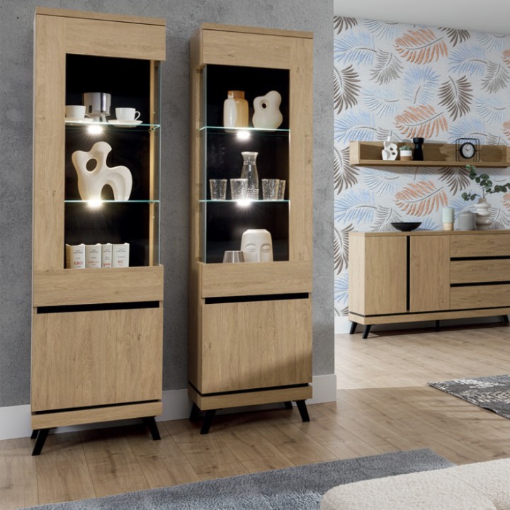 Display Cabinet with Glass Doors Right-hand | Display Unit