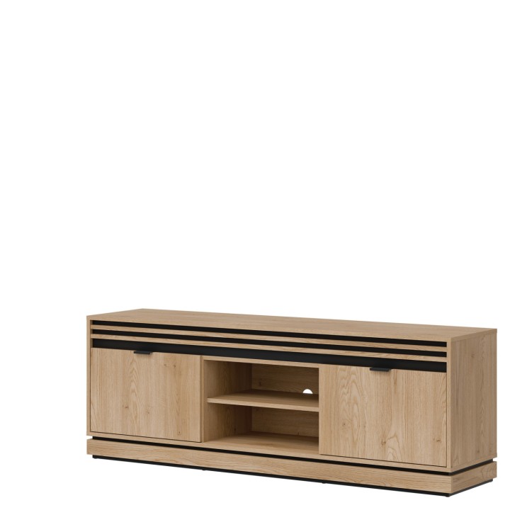 Ferro TV Bench in White & Oak | Modern TV Media Unit Ireland