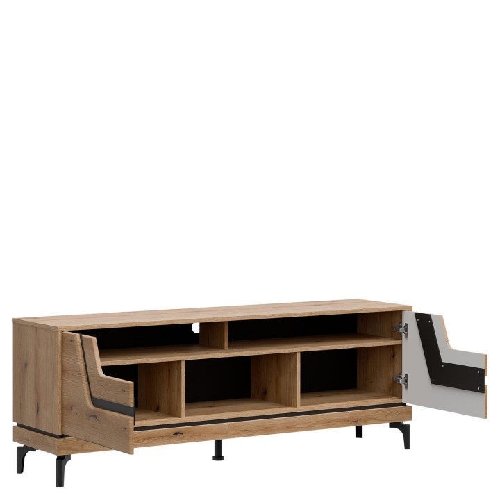 KRIS Oak TV Unit with Storage | Modern Media Stand Ireland