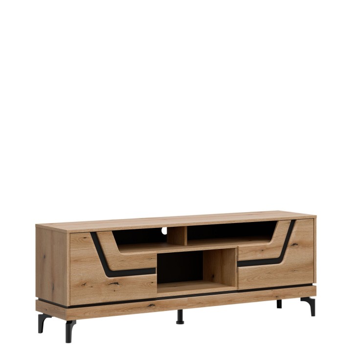 KRIS Oak TV Unit with Storage | Modern Media Stand Ireland