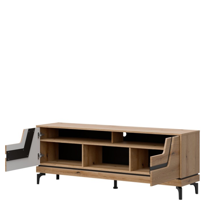 KRIS Oak TV Unit with Storage | Modern Media Stand Ireland