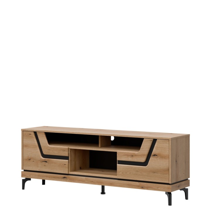 KRIS Oak TV Unit with Storage | Modern Media Stand Ireland