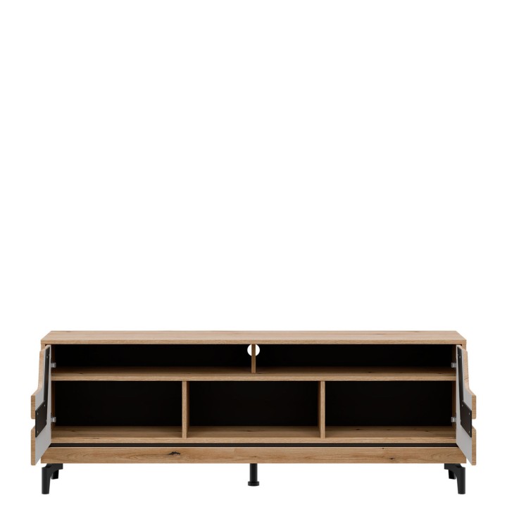 KRIS Oak TV Unit with Storage | Modern Media Stand Ireland