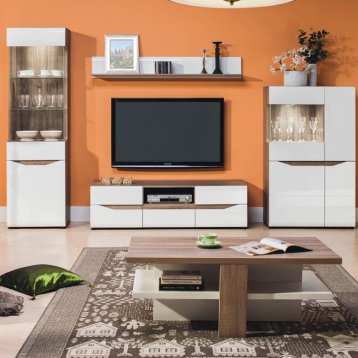 LIONEL Oak TV Unit with Storage | Modern Media Stand Ireland