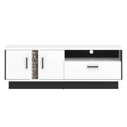 MARCO TV UNIT IN WHITE AND OAK