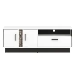 MARCO TV UNIT IN WHITE AND OAK