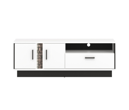MARCO TV UNIT IN WHITE AND OAK