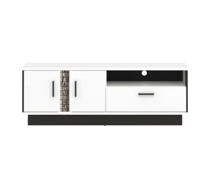 MARCO TV UNIT IN WHITE AND OAK