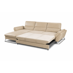 Corner Sofa Bed With Storage in Beige