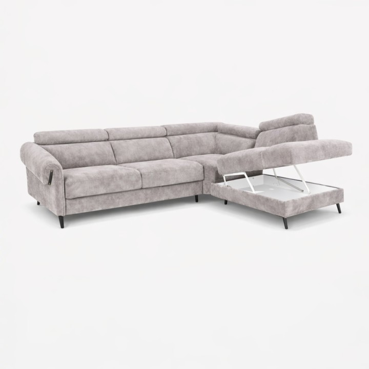 Corner Sofa Bed in Greige| Bespoke Sofas Limerick & Ireland