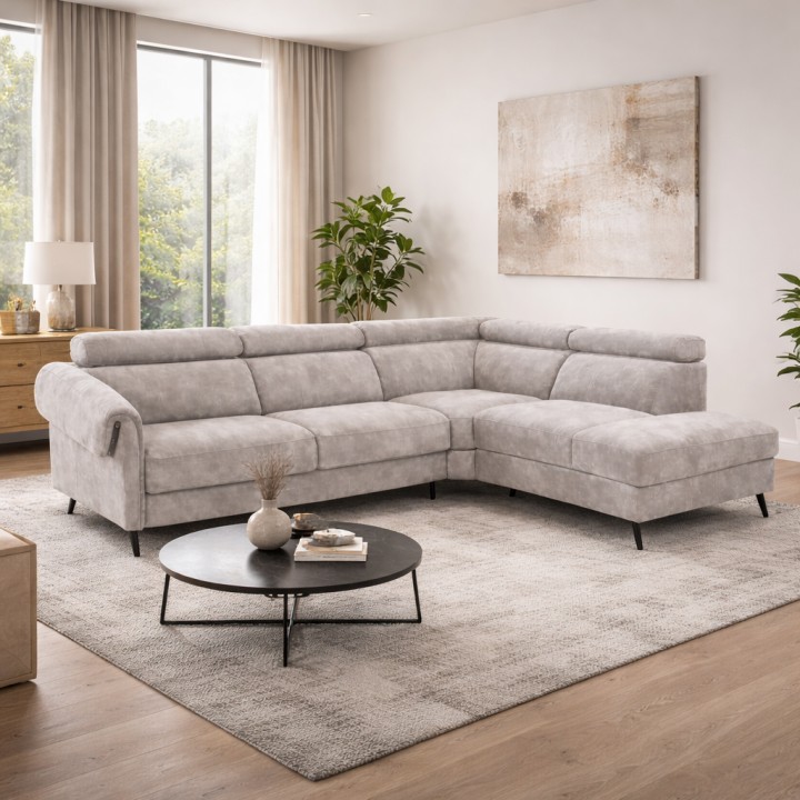 Corner Sofa Bed in Greige| Bespoke Sofas Limerick & Ireland