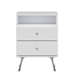 Luxor White Bedside Table...