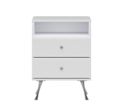 Luxor White Bedside Table...
