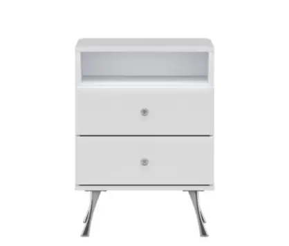 Luxor White Bedside Table...