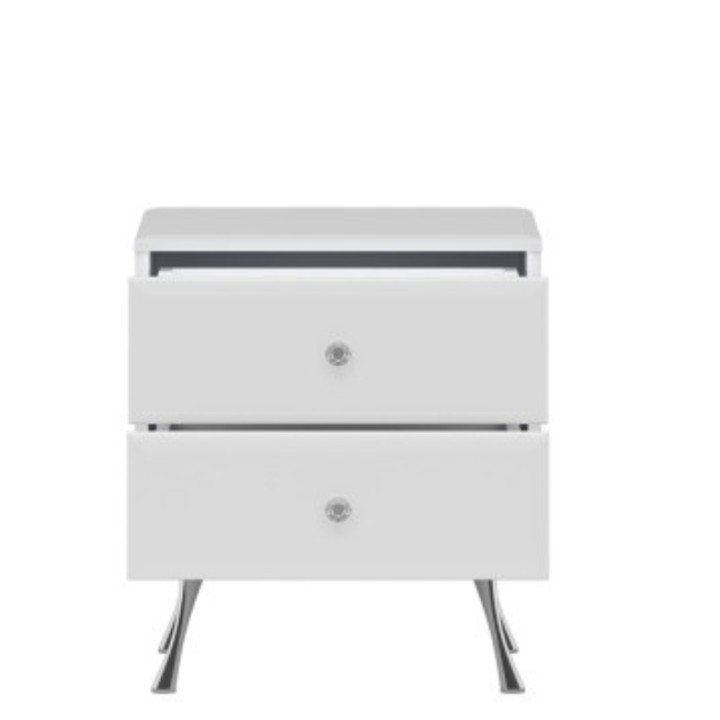 Luxor Bedside Table Crystal Handle - J&B Furniture
