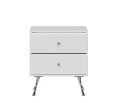 Luxor White Bedside Table...