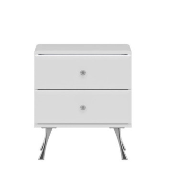 Luxor Bedside Table Crystal Handle - J&B Furniture
