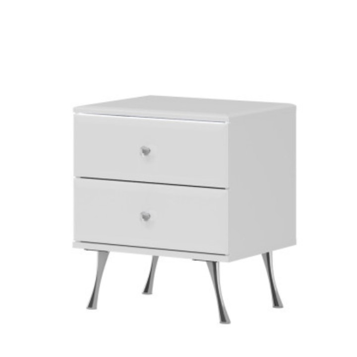 Luxor Bedside Table Crystal Handle - J&B Furniture