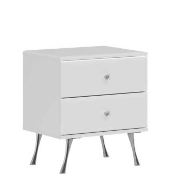 Luxor Bedside Table Crystal Handle - J&B Furniture