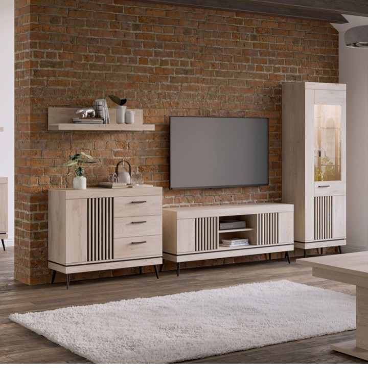 Mati TV Unit Oak 183cm | Modern TV Unit with Storage
