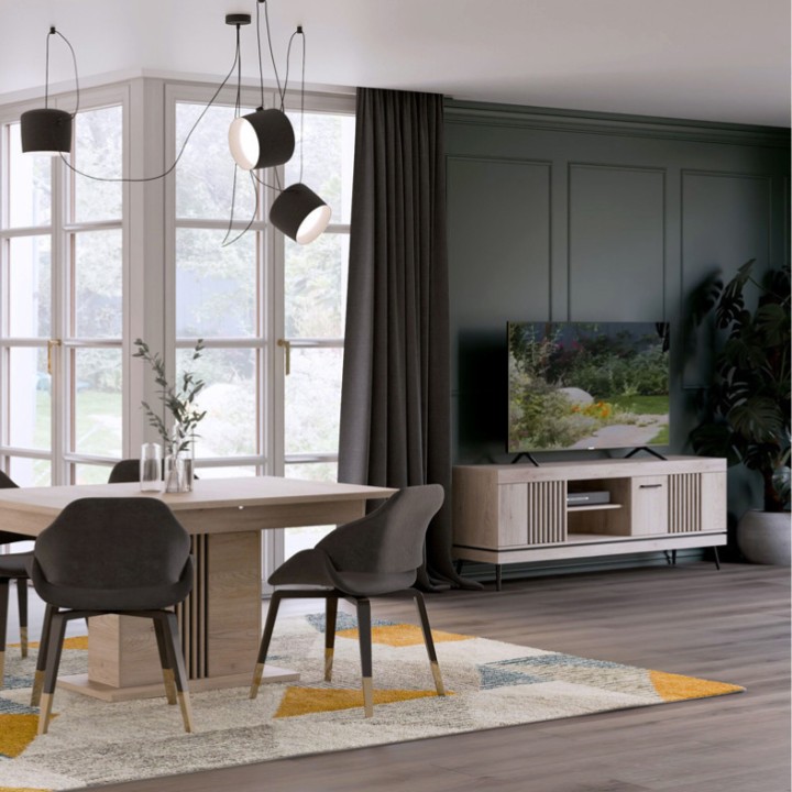 Mati TV Unit Oak 183cm | Modern TV Unit with Storage