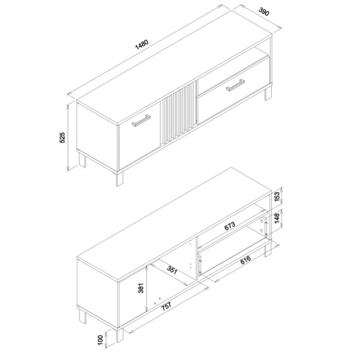 Noel TV Unit with Storage | Modern TV Units Ireland