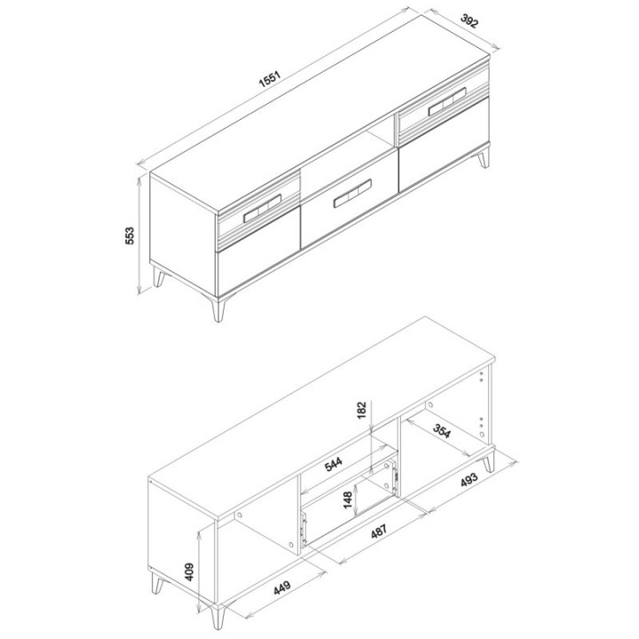 Snobi TV Unit with Storage | TV Bench & Cabinet Ireland