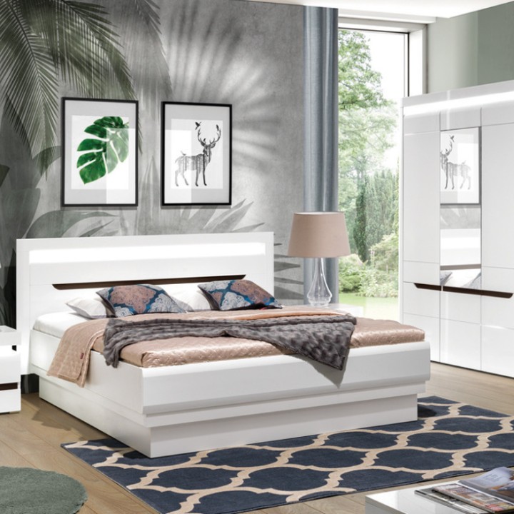 Irma 4ft6 White Double Bed | Modern Bedroom Furniture Ireland