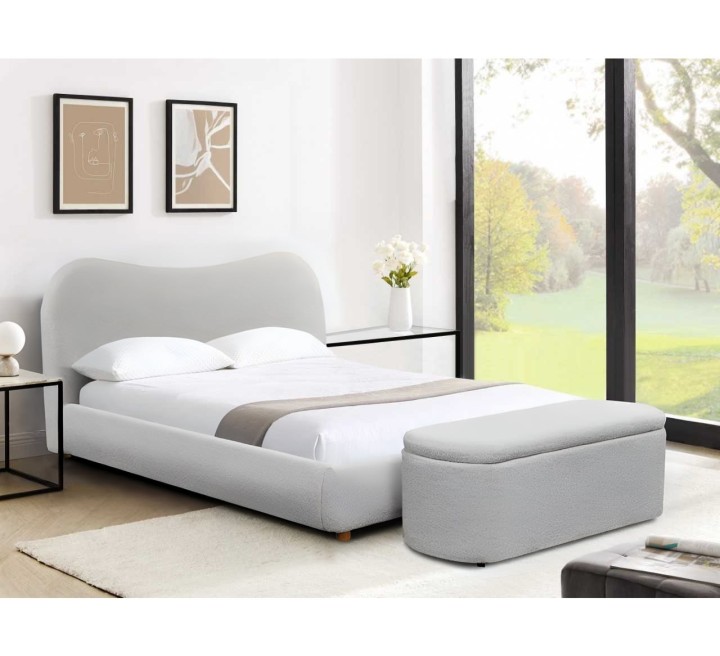 Donegal Double Bed 4Ft6 Grey Fabric | Elegant Bed Frame