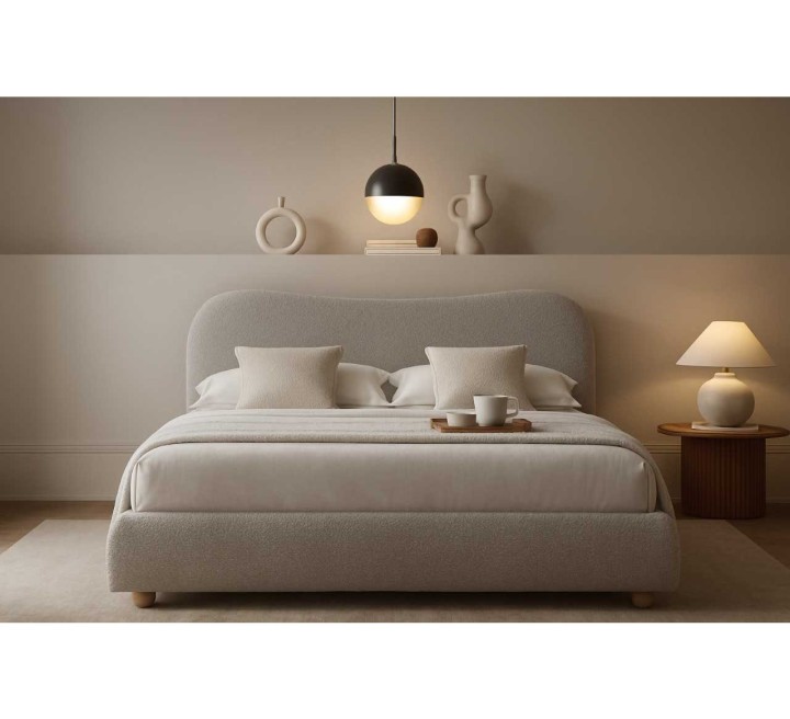 Donegal Double Bed 4Ft6 Grey Fabric | Elegant Bed Frame