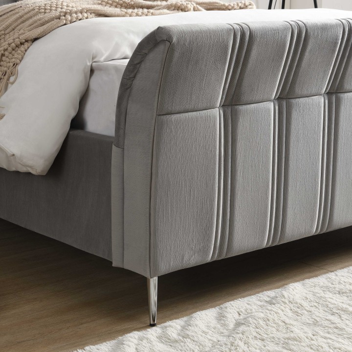 Leitrim King Size 5Ft Grey Fabric | Modern Bed Frame