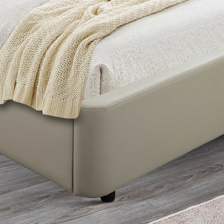 Tipperary Super King Size Bed 6Ft Otoman | Beige Storage Bed