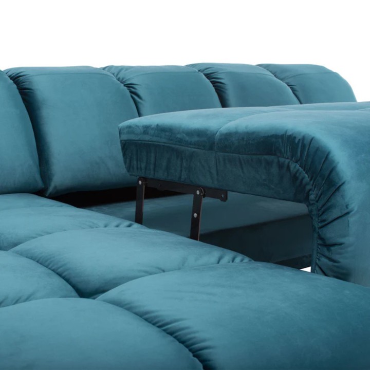 Comfortable Corner Sofa Bed with Storage Emerald|Bullet Sofa