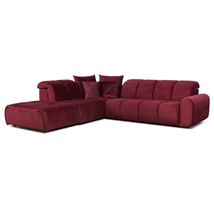 Bullet Corner Sofa Bordeaux | Modern Comfortable Sofa