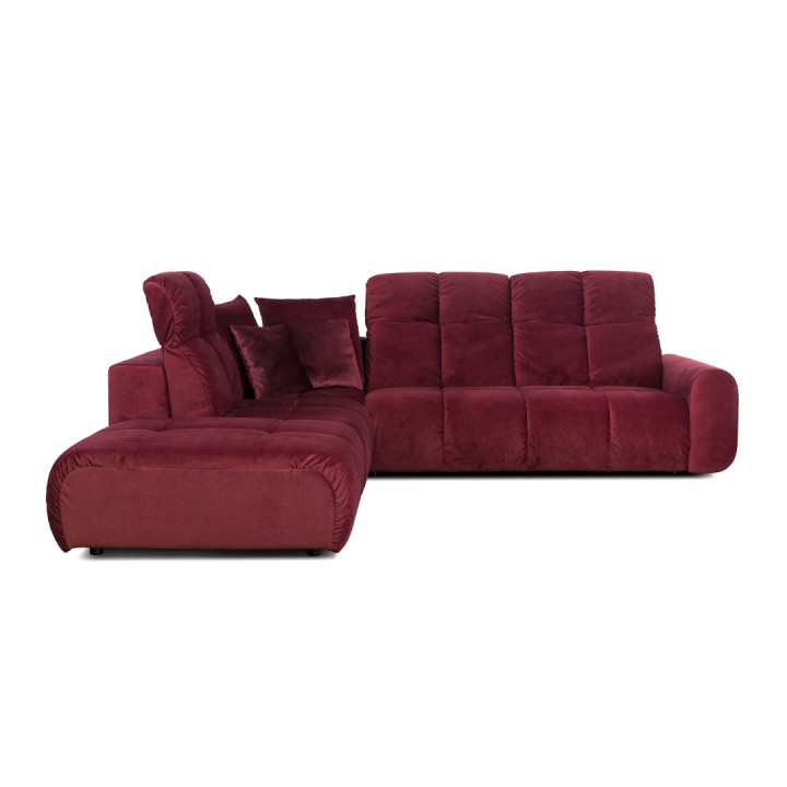 Bullet Corner Sofa Bordeaux | Modern Comfortable Sofa