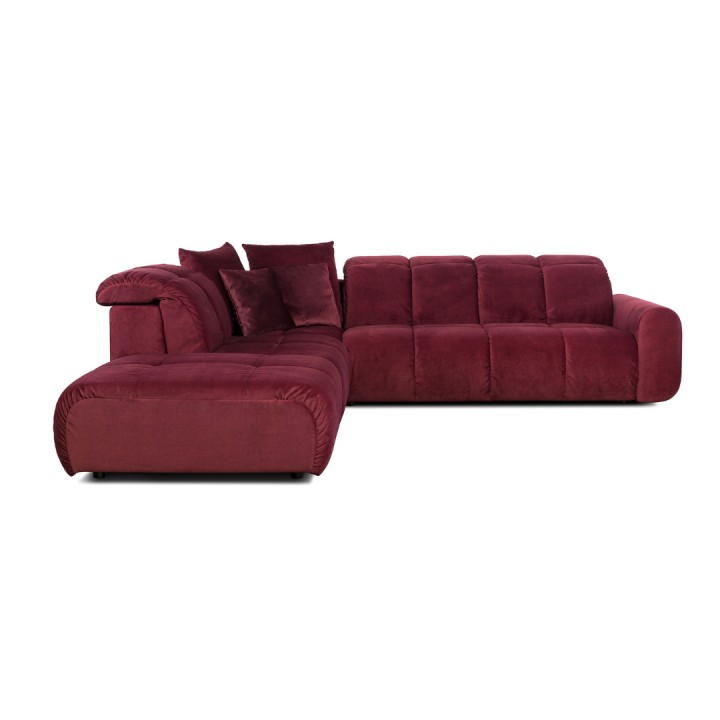 Bullet Corner Sofa Bordeaux | Modern Comfortable Sofa