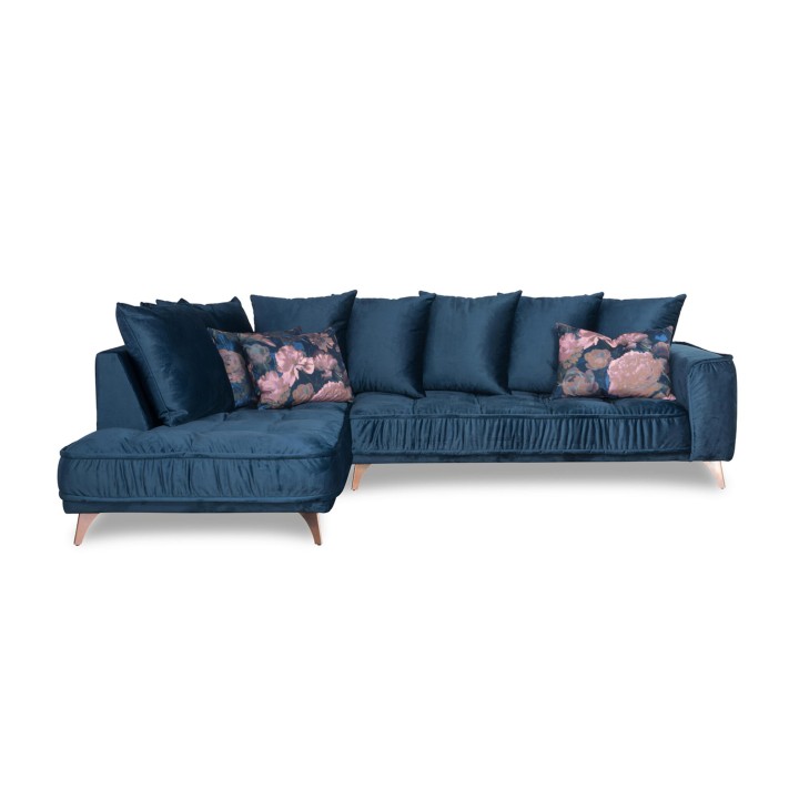 Blue Corner Sofa Belavio | Luxury Modern Sofa Ireland