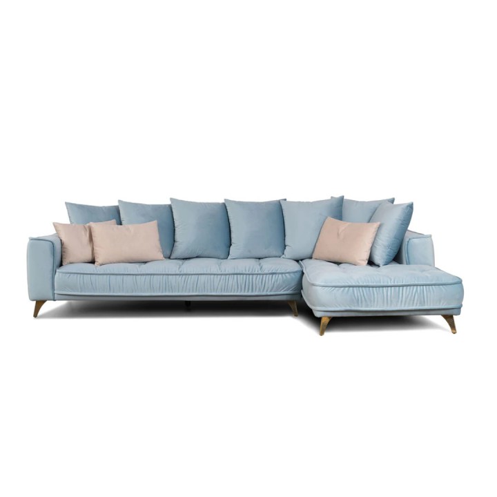 Blue Corner Sofa Belavio | Luxury Modern Sofa Ireland