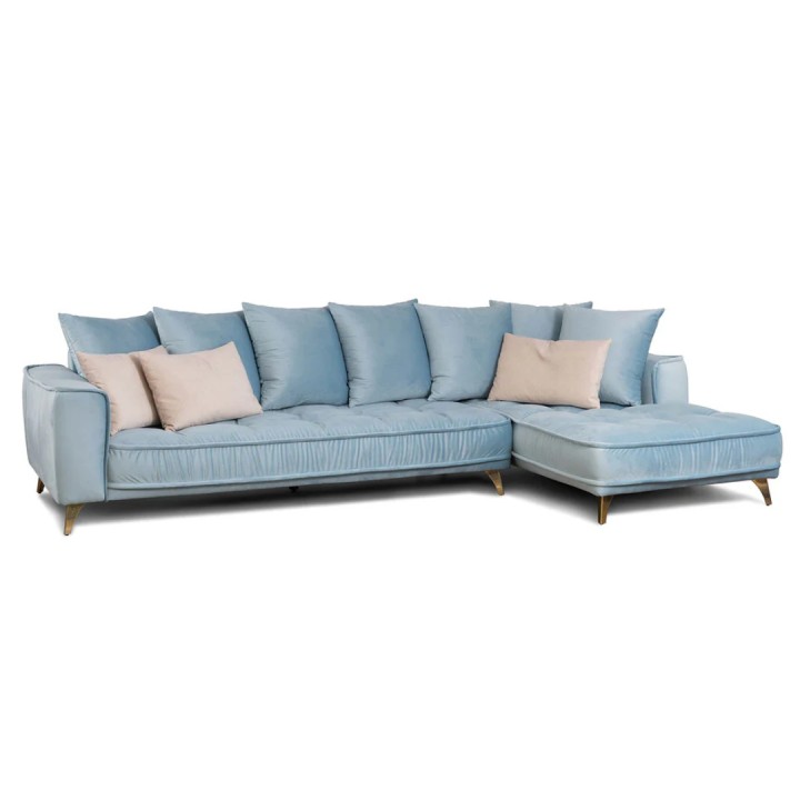Blue Corner Sofa Belavio | Luxury Modern Sofa Ireland