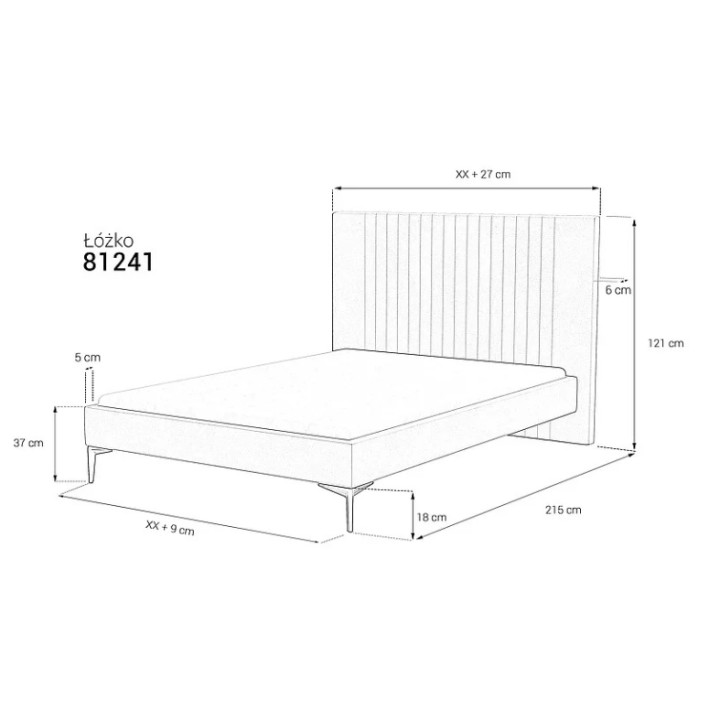 King Size 5ft Velvet Bed Frame | J&B Furniture Ireland
