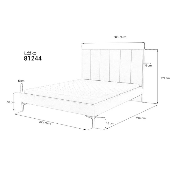 Customizable Velvet Bed Frame | J&B Furniture Ireland
